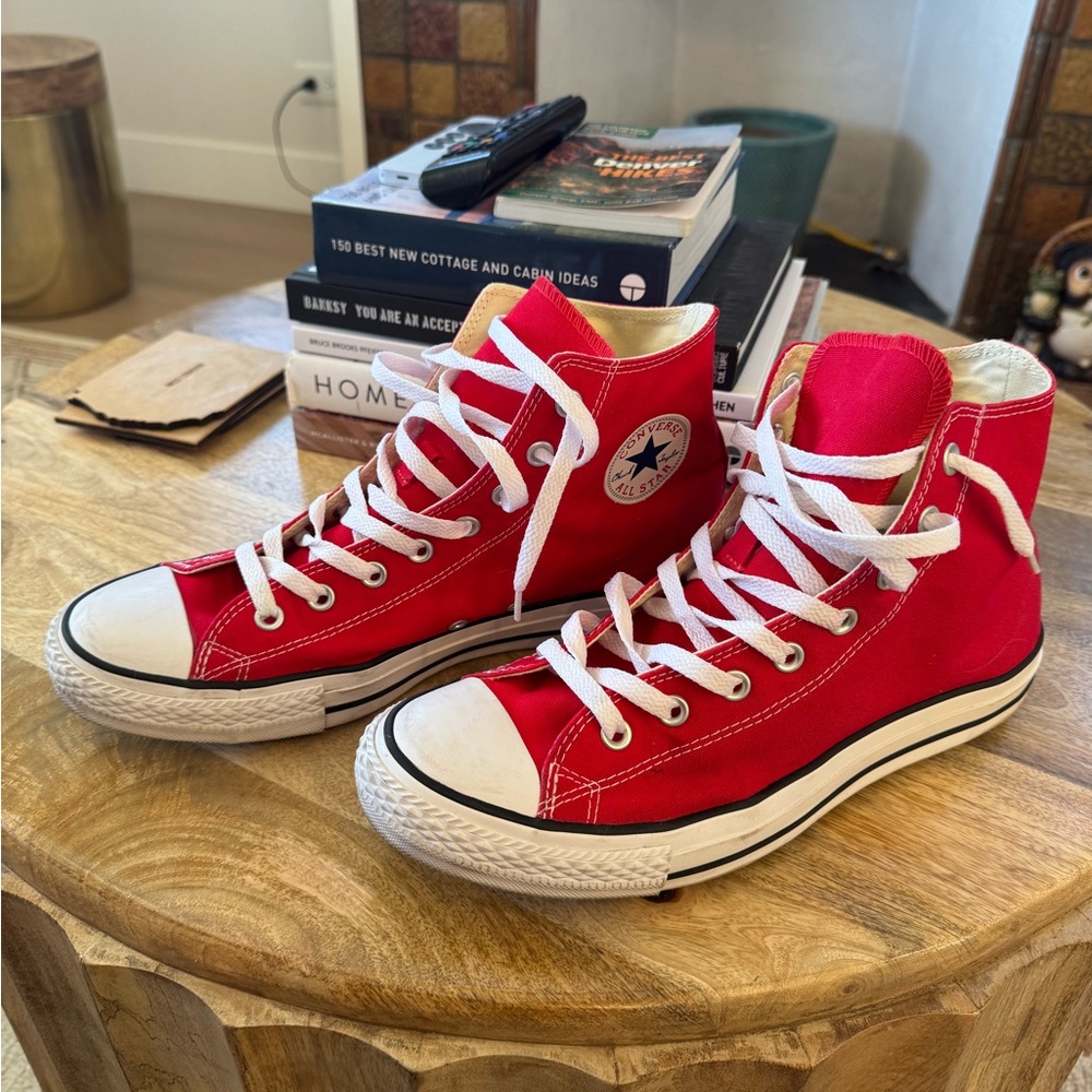 Converse Red High-Top Sneakers